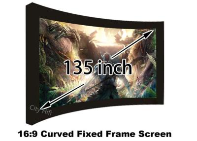 China Clear Picture 135 Inch 16 9 projection screen  For Hd 3d Projectors  for sale