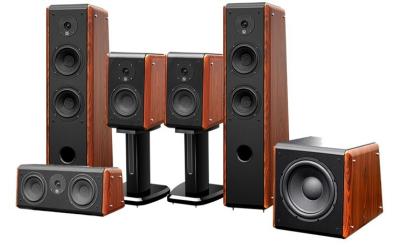 China Multi - kleur 5.1 Sprekers van de Huisbioskoop 500W met 10“ Actieve Subwoofer Houten Doos Te koop