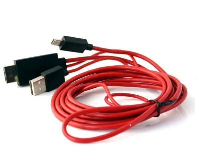 Chine Câble micro d'USB de câble visuel audio de Hdmi 2m HD à HDMI pour le Samsung Galaxy S5 S4 S3 à vendre