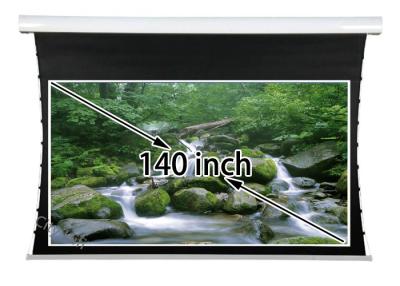 China HD 140'' Tab Tensioned Projector Screen , Remote Control Projector Screen Education Business for sale