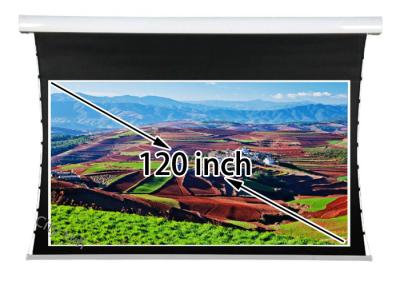 China 120inch Electric Tab-tension Projection Screen Widescreen With 12V Trigger For HD 3D Projector for sale