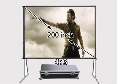 China Quick Folding 160 x 120inch Portable Front View Projector Screens For HD 3d Projectors for sale