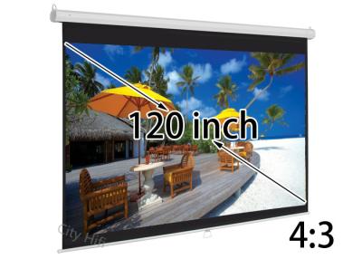 China Matte White Projection Screen 120 Inch , Wall Mount Projector Screen For Home Movie for sale