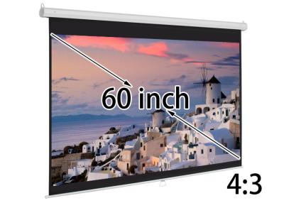 China Classroom Manual Projection Screen / HD Projection Screen 60 inch 4 x 3 Format for sale