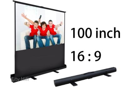 China High Definition Manual Projection Screen , 100 Inch 16 9 Projection Screen Lightweight for sale