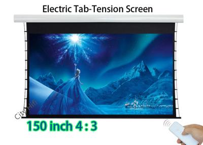 China Low Noise Projection Tab - Tension Screen 120x90 Inch Viewable Tubular Motor for sale