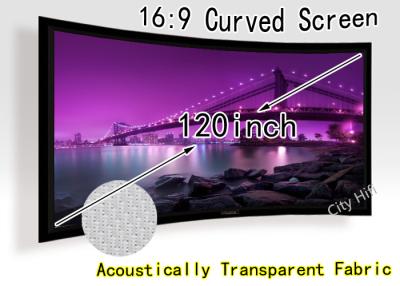 China 3D Projector Home Theatre Projection Screen / Front Fixed Frame Projection Screen for sale