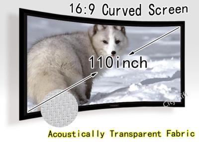 China 180 Degree Curved Projection Screen Fabric For Full Hd Led Projectors  for sale