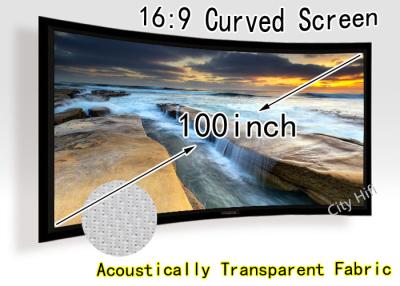 China DIY Fixed Frame Curved Projection Screen , Widescreen 16 X 9 for Home Theatre for sale