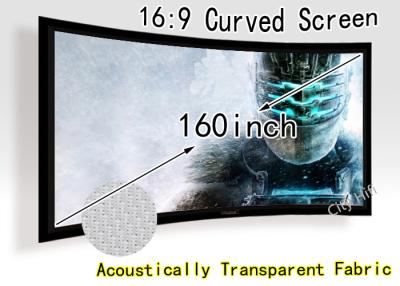 China 140 Curved Degree Digital Cinema HD Projection Screen For Theater Enthusiast for sale