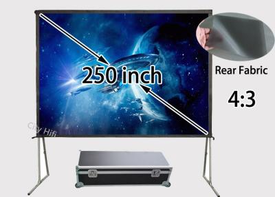 China High Definition Rear Projection Screen Portable 200 x 150inch For Outdoor Show for sale