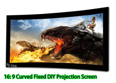 China Curved Fixed Frame Cinema Projection Screen Customized 3D Movie Projection Screen for sale