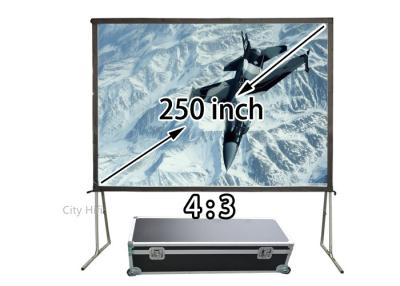 China Large Stage Mobile HD Projection Screen 250 inch Portable Rear Quick Folding Screens for sale