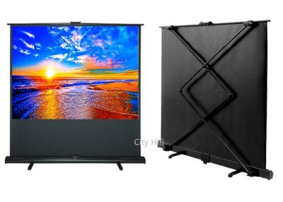 China Carryable HD Cinema Projection Screen Pull Up Black Rear Projection Screen For Church for sale