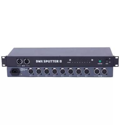 China 1 DMX Inputs to 8 DMX Outputs Hot Selling 1 DMX 8 Inputs to DMX Outputs 8 Ways DMX Splitter for sale