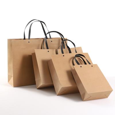 China paper & High Quality Recyclable Cardboard Kraft Paper Bag Shopping Bag Gift Bag With Handles for sale