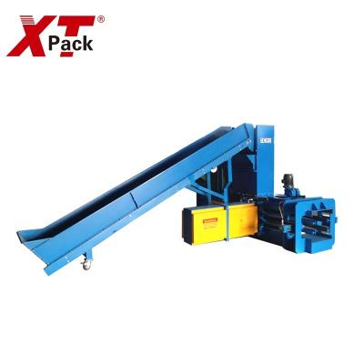 China Small Size Cardboard Compress Cardboard Waste Paper Horizontal Recycling Scrap Baler Bail Wrapping Machine for sale