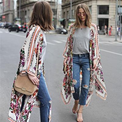 China Anti-UV Women Floral Loose Beach Cover up Beachwear Summer Bikini Cover up for sale