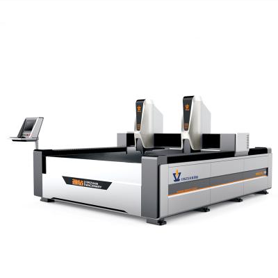 China 2025 Newest Stone Engraving Machine with 2 Axis Heads, Granite Marble Quartz CNC Stone Router Processing Machine for sale