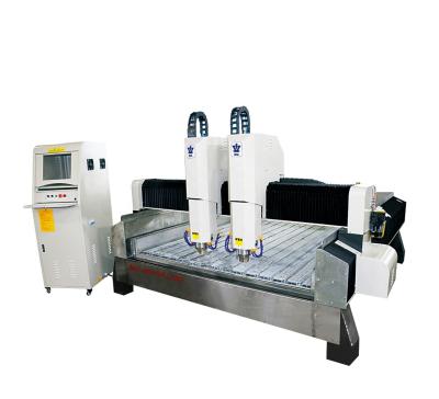 China For marble sandstone etc. China 3 Spindle Double Heads Granite CNC Stone Marble Engraving Machine for sale