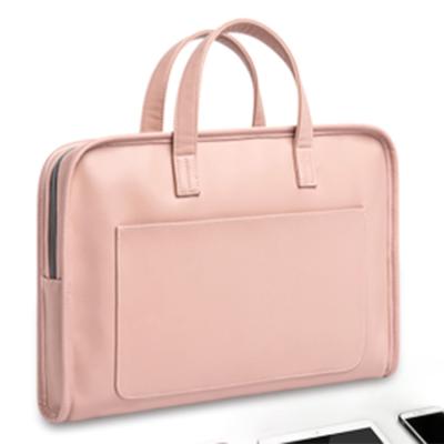 China 15.6 Inch Pink Office Laptop Sleeve Case Durable Woman Waterproof Lady Bag for sale