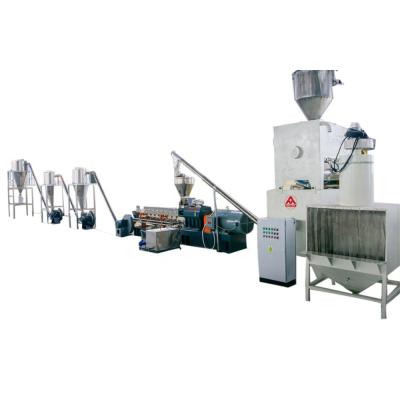 China 380V 50hz dubbele schroefpellets Plastic Laminating Wood Extruder Machine voor de productie Te koop