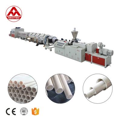 China 16-63 PVC Pipe Extrusion Line for Manufacturing Plant Motor Gearbox PLC Screw Included for sale