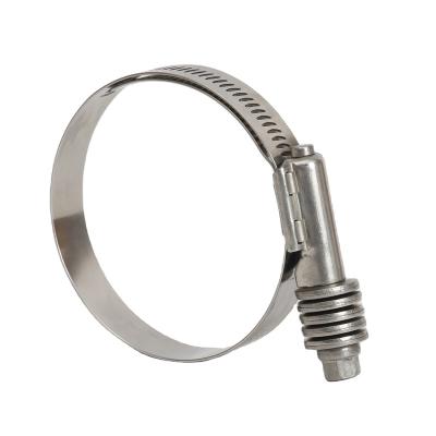 China Heavy Duty Stainless Steel Constant Tension Hose Clamp With High Torque American Style Joint for sale