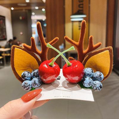 China Deco Hairpin Make up Christmas Antler Hair Clips Deer Ear Christmas Party Headbands Bands Hair Accessories Gifts for Women for sale