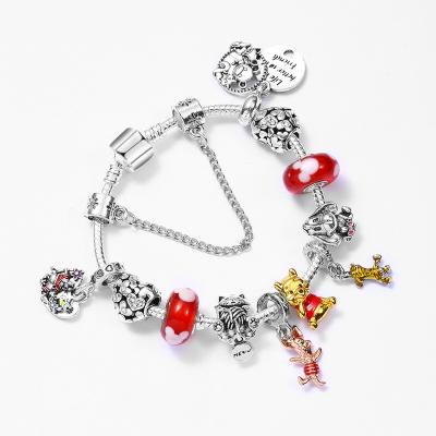 China Fashion charm Popular Ethnic style 2023 Four Seasons New Silver-plated Bracelets Cartoon Elephant Piggy String Jewelry Children's Bracelets for sale