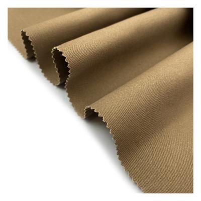 China 235gsm Woven Business Khaki Twill 21*21 Stretch Pants Sustainable Causal Wear Fabric Fishing Finished for sale