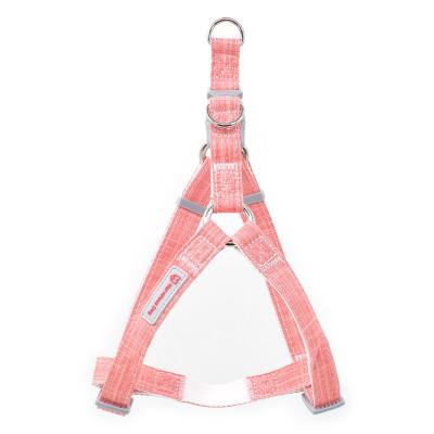 China Wholesale Detached Comfortable Adjustable Eco-Friendly Pink Bamboo Fiber Dog Harness Custom Outdoor Pet Harness Set for sale