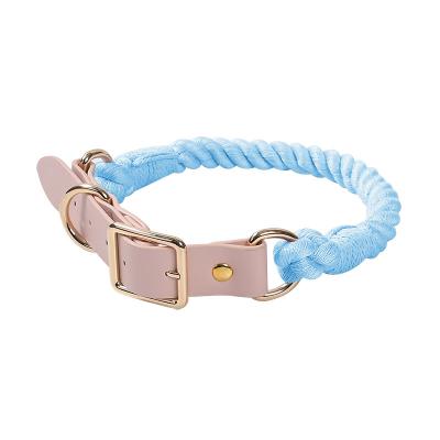 China Hot Selling Luxury Padded Dog Collar and Leash Set Leather Dog Collar and Wholesale Leather Leash for sale