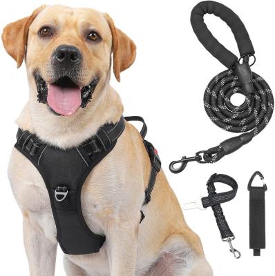 China Amazon Reflective Vest Belt Pet Leash Harness Collar Supplies Dog Harness And Leash Dog Outdoor Sports for sale