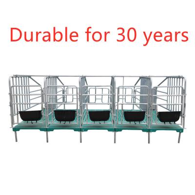 China Pig Farm Hog Stalls Nursery Equipment Preservation Bed Galvanized Hog Crates Farrowing Pen for sale