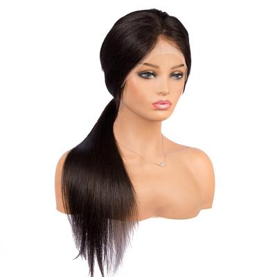 China Original Silky Straight Natural Hairline Wave Cuticle Aligned HD 5x5 Lace Frontal Straight Wigs For Women for sale