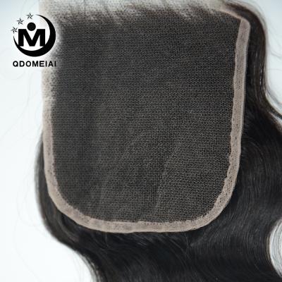 China Body Wave 5*5 Lace Up 100% Straight Virgin Hair Hair Accessories Body Wave Closure For Women for sale