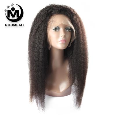 China Cheap Hair 100% Brazilian Yaki Hair Wigs 4*4 HD Lace Closure Wigs for sale