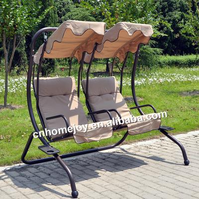 China Outdoor Furniture Hot Sale Garden Swing Chair , Two Seat Swing Chair With Cushion for sale