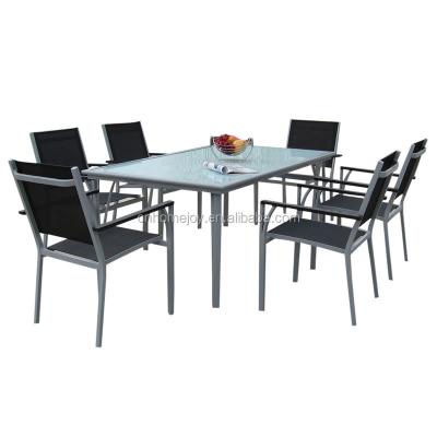 China Home and Garden Furniture Outdoor 7pcs Garden Folding Chair Table Set Foldable Patio Dining Set for sale