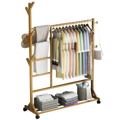 China (Other) Adjustable Shaft Shaped Coat Rack Multifunctional Bedroom Living Room Furniture Clothes Shoe Shelf for sale