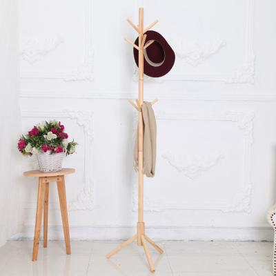 China Modern Wood Color Portable Coat Rack Tree Shape Rack Hanger Rack Bed Room Furniture for sale