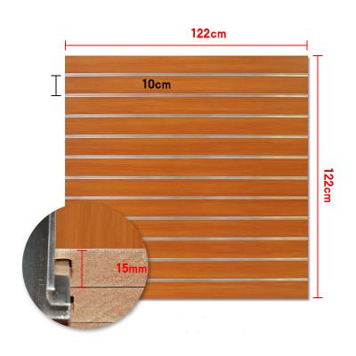 China Wholesale Moisture Proof Factory Panel MDF Slatwall For Supermarket for sale