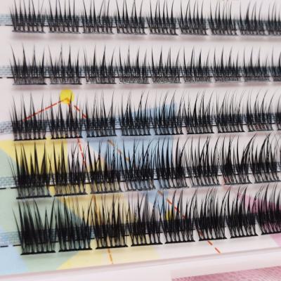 China Privte label style 100% hand made new pre made fan Lash Cluster Lashes for sale