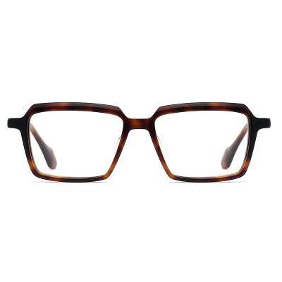 China 2022 Fashion Women's Custom High End Beveled Frame Acetate Vintage Logo Design Frame Eyeglasses Optical Glasses for sale