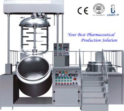 China Creme-/Jogurt-Vakuumemulgierungsmaschine der Hautpflege-50L mit hohem Schermischer zu verkaufen