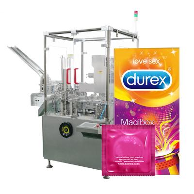 China Condom Bag Sachet Cartoning Machine Vertical Cartoning Machine 125carton/Min for sale