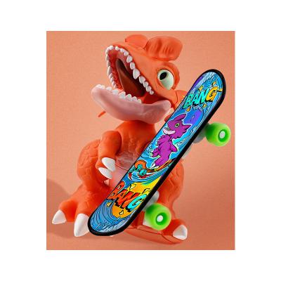 China PVC 10 Colors Collector's Edition Cartoon Double Crowned Dragon Joints Turn Dinosaur Toy Kids Gift for sale