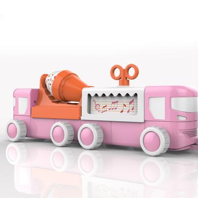 China 21PCS Combination Music Box Plastic Multifunctional Magnetic Toy Car Gift For Girls for sale