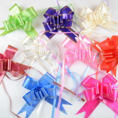 China Appropriate to the gold packaging ribbon packaging of bouquets of the butterfly ribbon of the arc 50mm of packaging of elastic band of flower with cheap arc for sale